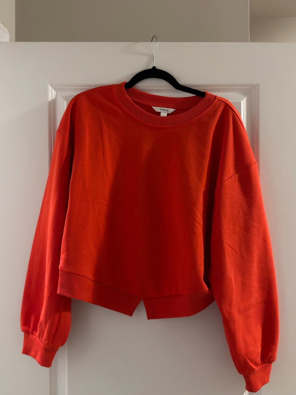 Cropped Red Sweatshirt - Maeve